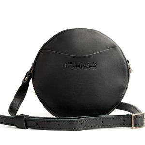 BLACK SMALL CIRCLE CROSSBODY PORTLAND LEATHER